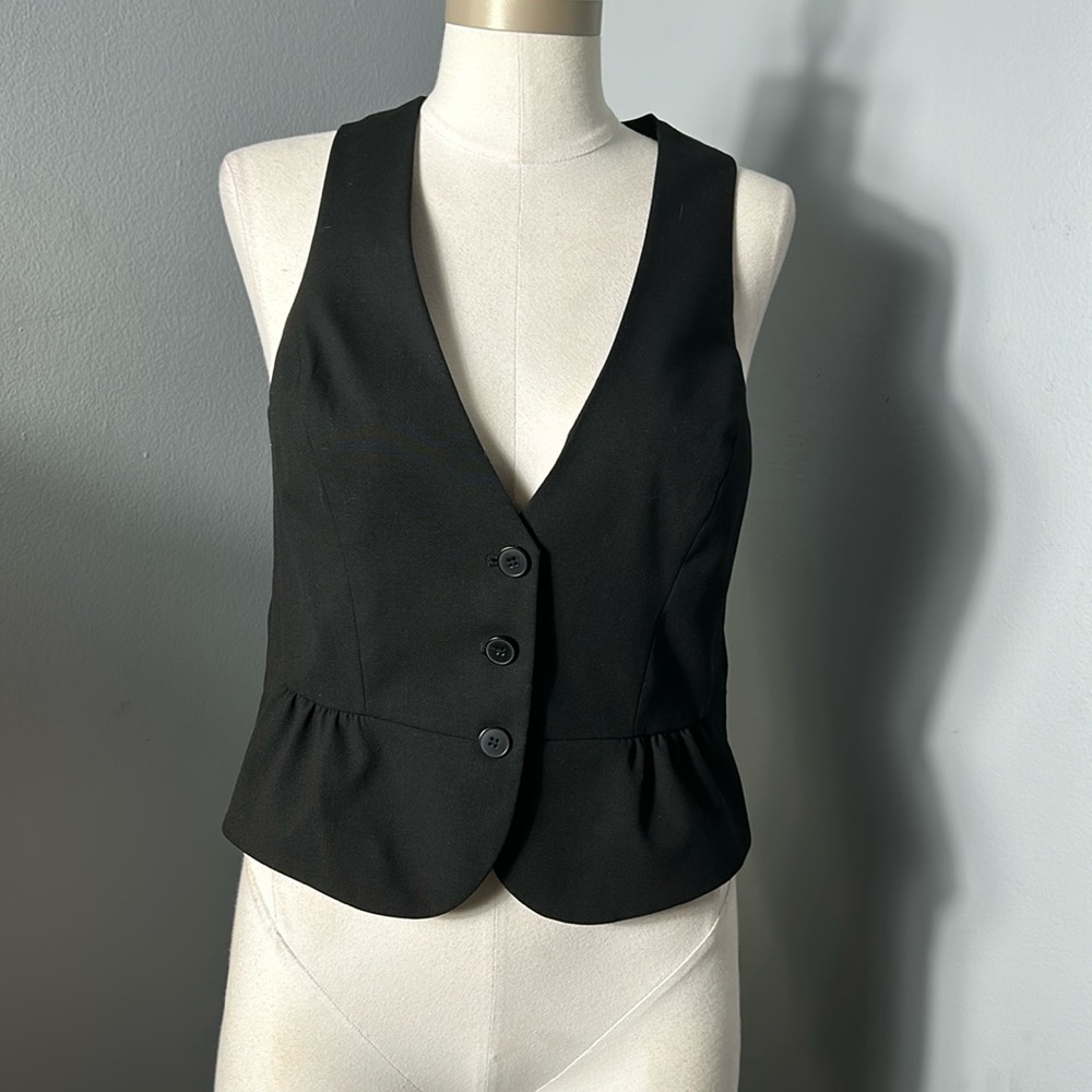 New York & Company Stretch Black Vest size 4  - EUC